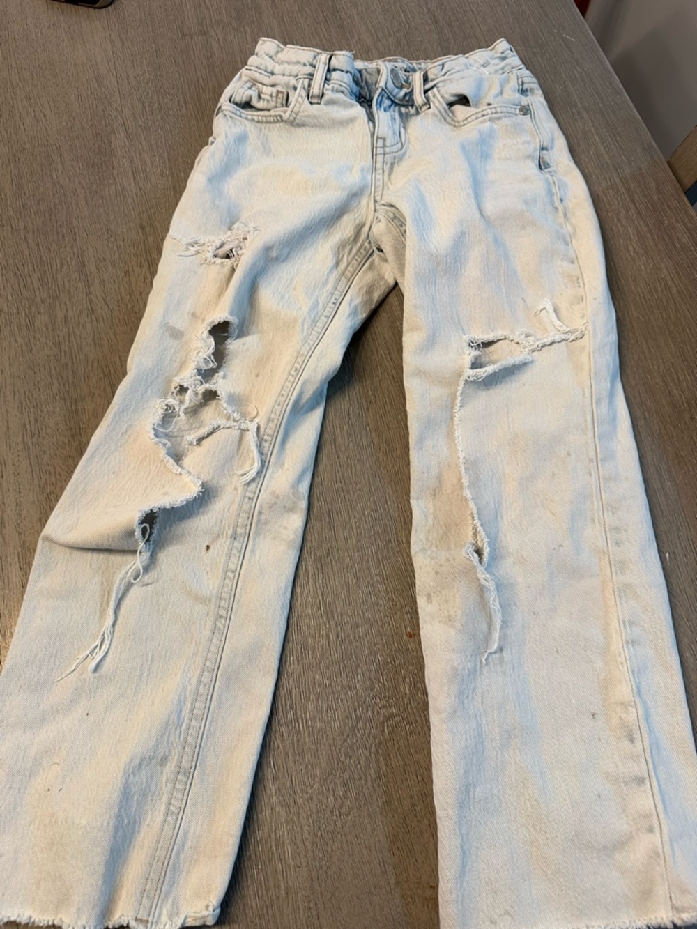 Guess Light Wash Distressed Kids Jeans